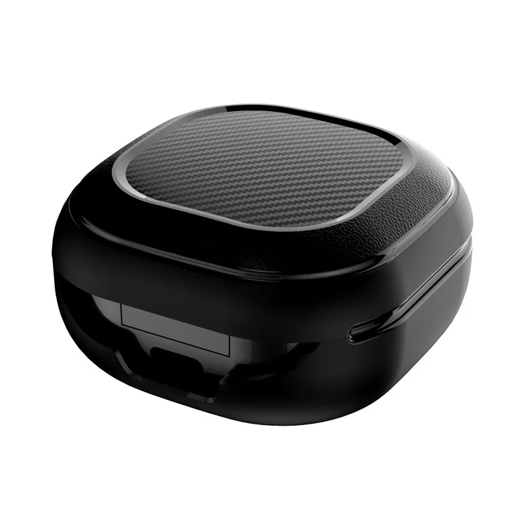 Anti-lost Wireless Earphones Protective Cover Case Charging Box for Samsung Galaxy Buds Pro / Live - Black