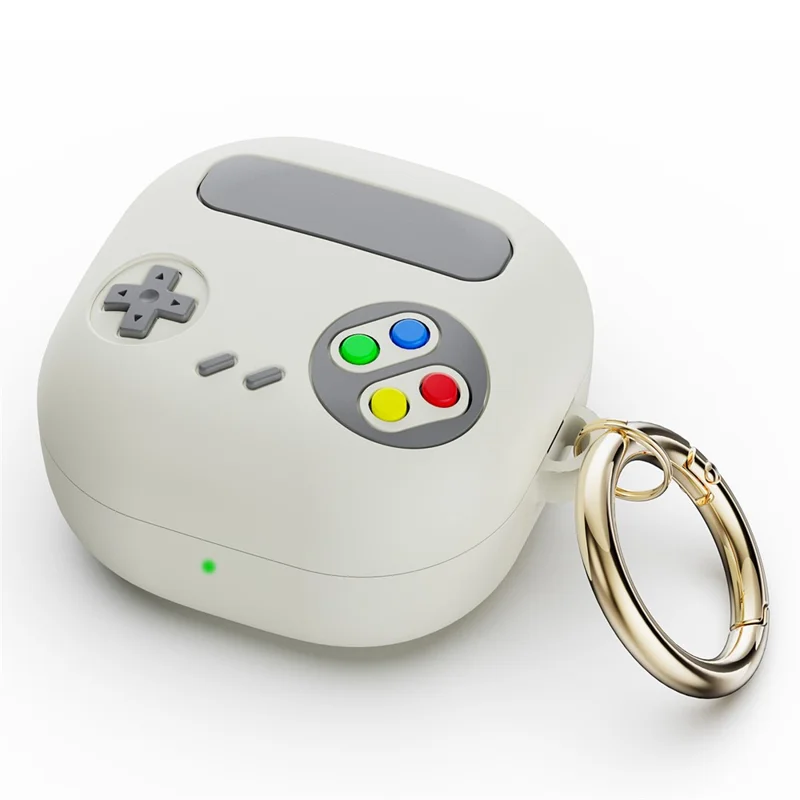For Samsung Galaxy Buds Live / Buds Pro / Buds Pro 2 Silicone Case Retro Game Console Design Headset Cover - White