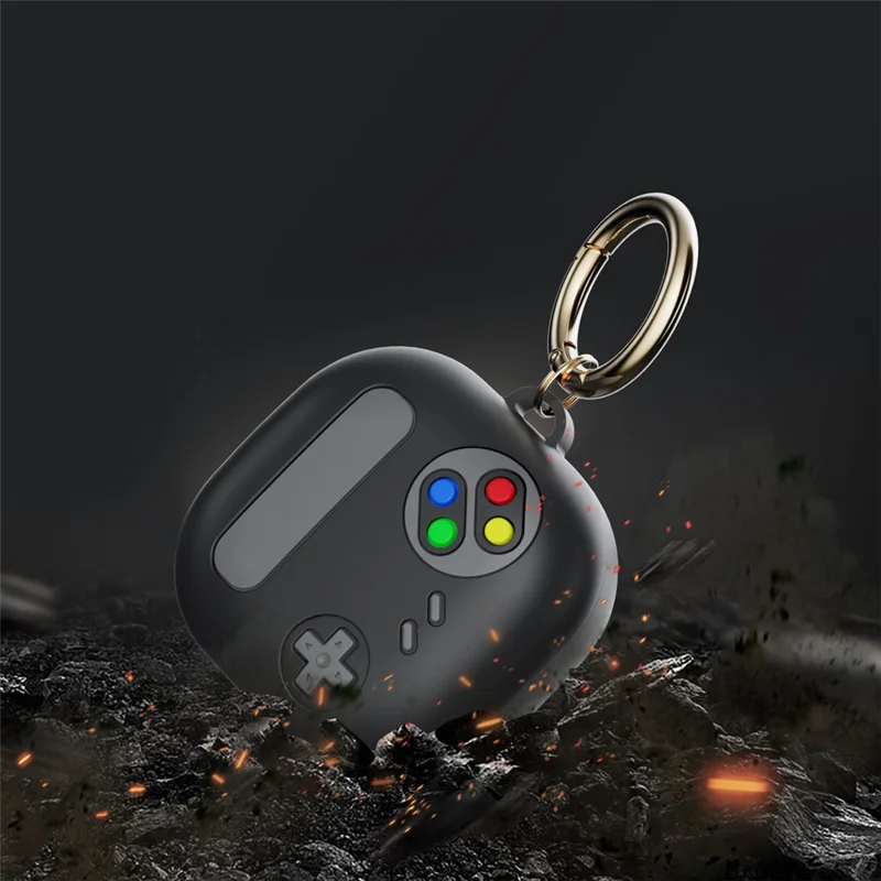 Per Samsung Galaxy Buds Live / Buds Pro / Buds Pro 2 Silicone Case Retro Game Console Design Headset Cover - Grey