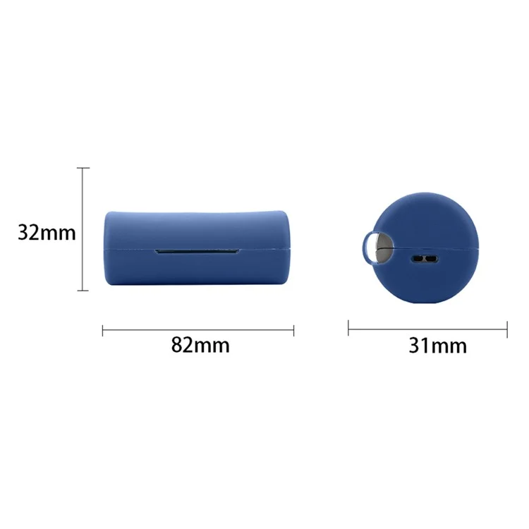 Para Huawei Freebuds Lipstick 2 Silicone Case Anti-Scratch Bluetooth Earphone Cover - Dark Blue