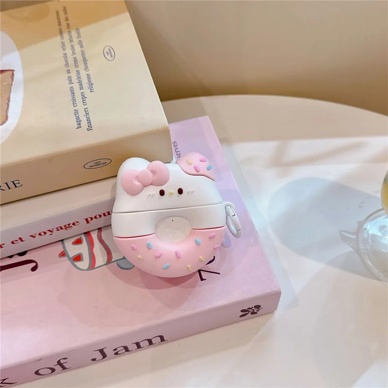 Per AirPods Pro 2 / Pro Lovely Bowknot Donut Earphone Case Custodia protettiva in PVC