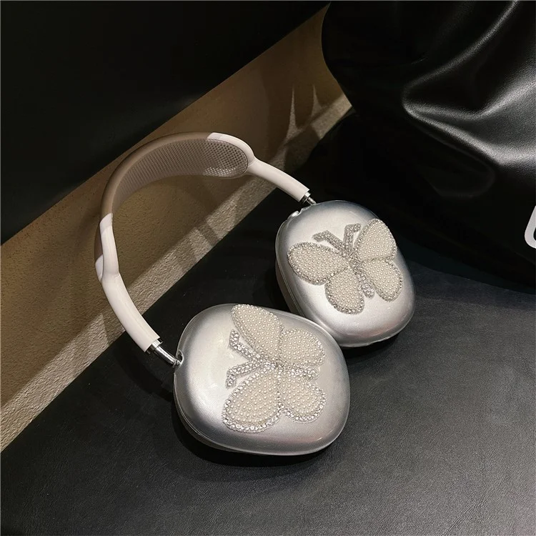 For AirPods Max 1 Pair Butterfly Decor Soft TPU Headphone Earmuff Shell Protective Cover