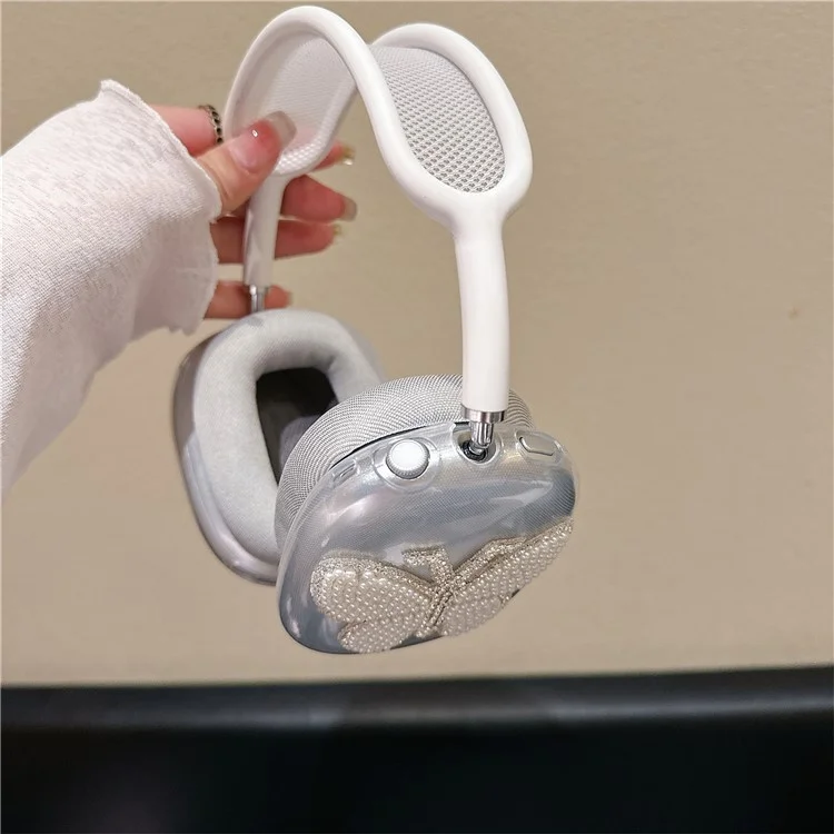 For AirPods Max 1 Pair Butterfly Decor Soft TPU Headphone Earmuff Shell Protective Cover