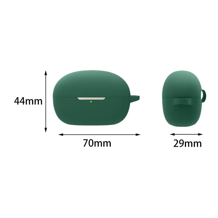 Para 1MORE Sleeping Earbuds Z30 Funda de Silicona Auriculares Bluetooth Cubierta con Hebilla Colgante - Verde Negruzco