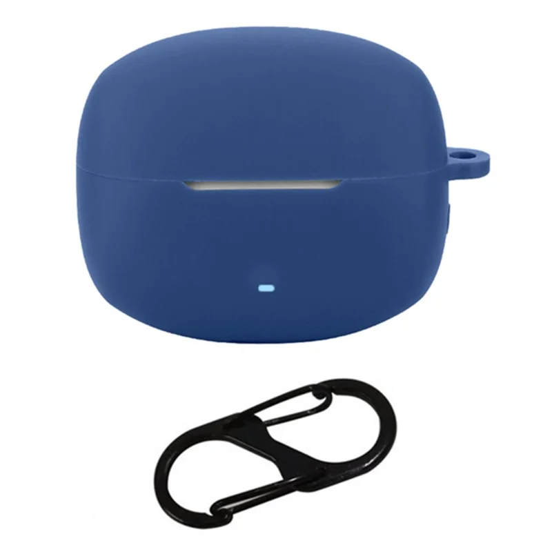 Silicone Case for Edifier Lolli Pro 3 Bluetooth-compatible Earphones Cover with Hanging Buckle - Dark Blue