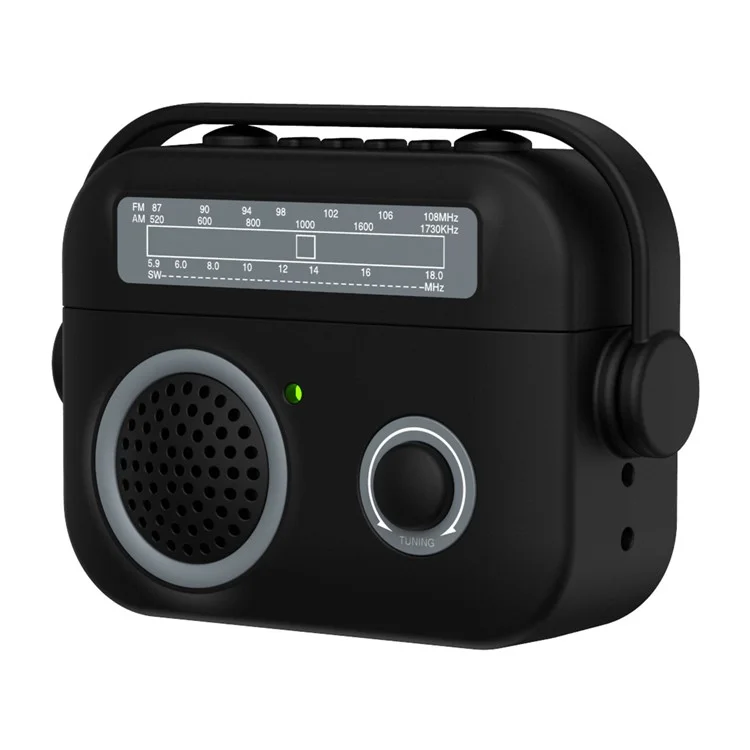 Для чехла AirPods Pro 2 Ударопрочный TPU + PC Чехол для наушников в стиле радио - черный