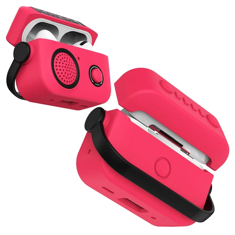 For AirPods Pro 2 Case Shockproof TPU+PC Earbud Cover Radio Style - Rose