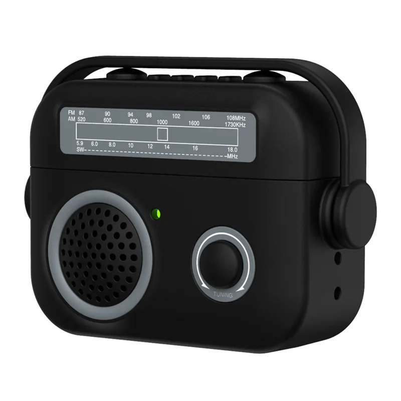 Für Apple AirPods Pro Hülle Kabellose Bluetooth TPU+PC Radioartiger Stil Abdeckung - Schwarz