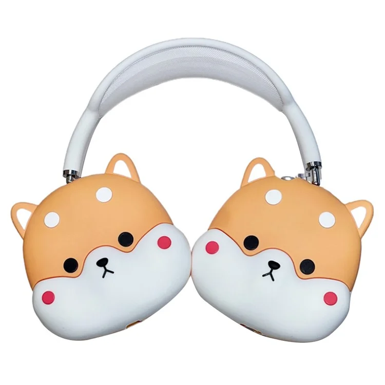 Per AirPods Max 1 paio di copertura protettiva per cuffie in silicone con design a cartoni animati - Cane