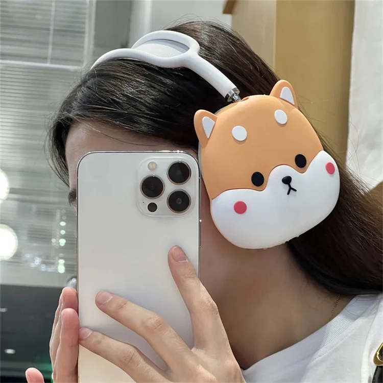 Per AirPods Max 1 paio di copertura protettiva per cuffie in silicone con design a cartoni animati - Cane