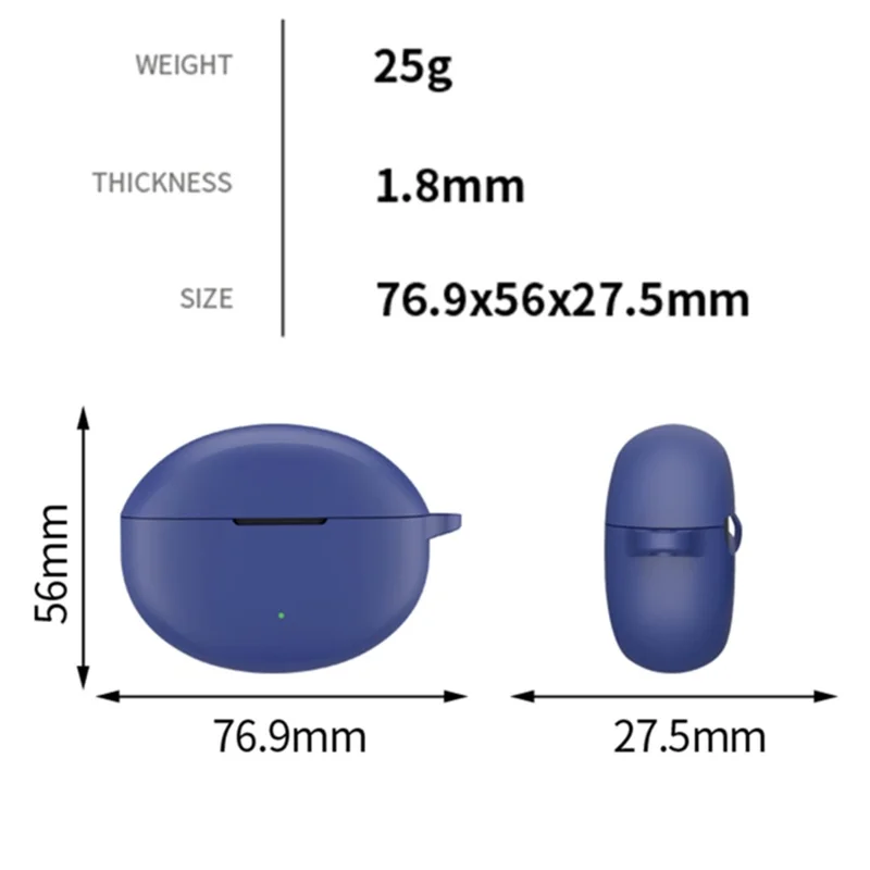 For Oppo Enco Air4 Pro Silicone Headset Case Anti-Scratch Earphone Cover - Blue