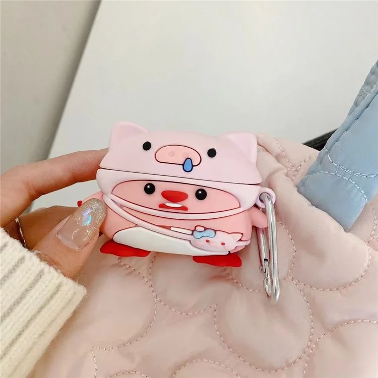 Para Apple Airpods 3 Cartoon Design Bluetooth Earphone Cover Silicona Funda Protectora con Hebilla Colgante
