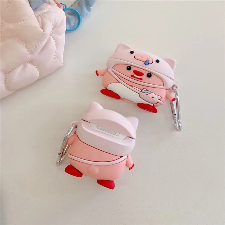 Para Apple Airpods 3 Cartoon Design Bluetooth Earphone Cover Silicona Funda Protectora con Hebilla Colgante