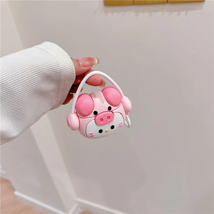 Para Apple Airpods 3 Cartoon Kitty Bluetooth Earphone Cover Soft Silicone Case with Hanging Buckle