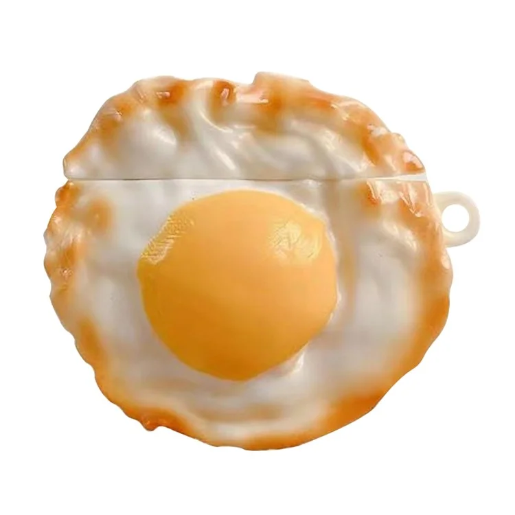 Pour Oppo Enco Air2 Soft Silicone Cover Cute Cartoon Bluetooth Earphone Anti-Drop Case - Poached Egg