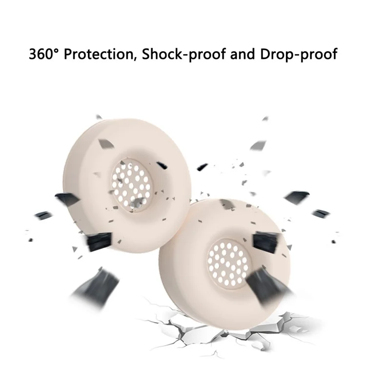 1 Coppia di Custodie in Silicone per Padiglioni Auricolari per Beats Solo 4 Cuffie On-Ear - Beige