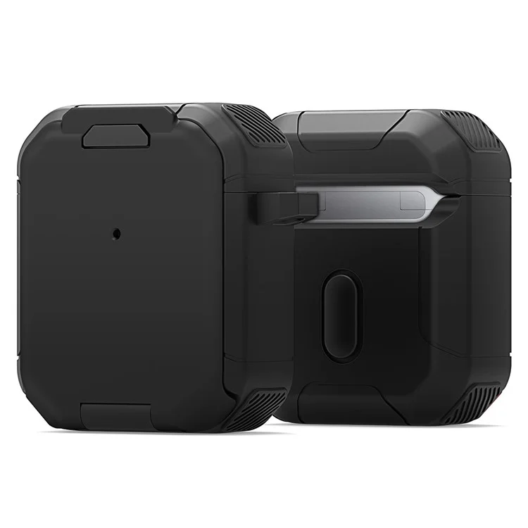 Capa de fone de ouvido DUX DUCIS PECF Series para Apple AirPods com estojo de carregamento (2016) / (2019) / AirPods com estojo de carregamento sem fio (2019) - Preto