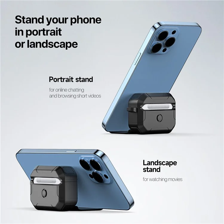 Capa de fone de ouvido DUX DUCIS PECF Series para Apple AirPods com estojo de carregamento (2016) / (2019) / AirPods com estojo de carregamento sem fio (2019) - Preto