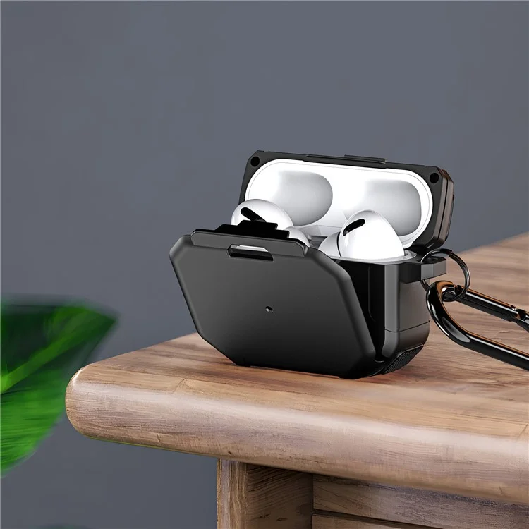 Capa de fone de ouvido DUX DUCIS PECF Series para Apple AirPods com estojo de carregamento (2016) / (2019) / AirPods com estojo de carregamento sem fio (2019) - Preto