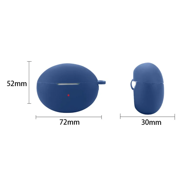 For Huawei Freebuds 6i Case Silicone Headset Anti-Fall Cover with Buckle - Dark Blue