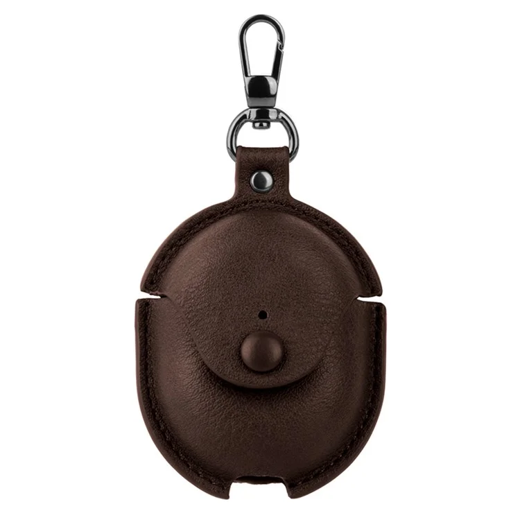 For Xiaomi Redmi Buds 4 Earphone Case PU Leather+PC Bluetooth-compatible Earbud Protective Cover - Dark Brown