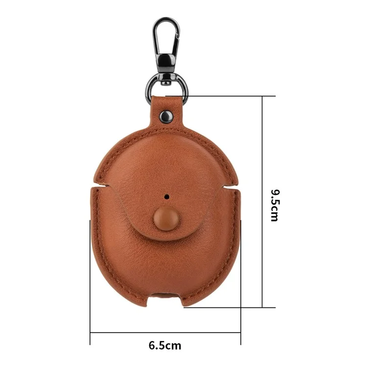 For Xiaomi Redmi Buds 4 Earphone Case PU Leather+PC Bluetooth-compatible Earbud Protective Cover - Dark Brown