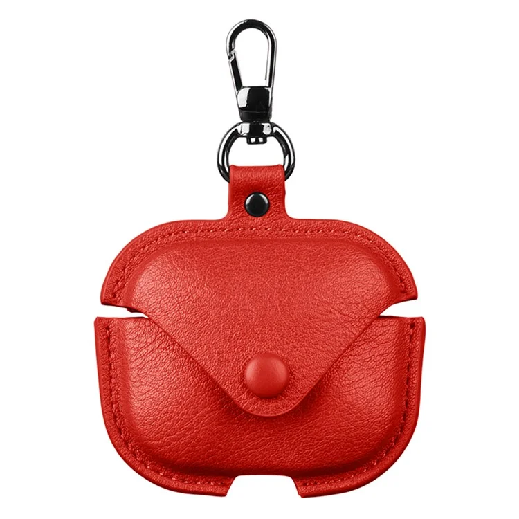 For Xiaomi Redmi Buds 5 Earphone Case PU Leather+PC Bluetooth-compatible Earbud Protective Cover - Red