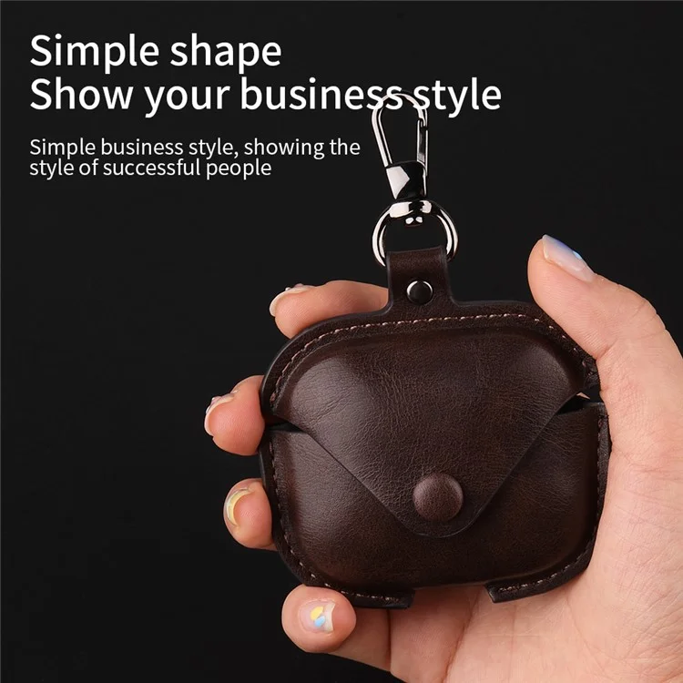 For Xiaomi Redmi Buds 5 Earphone Case PU Leather+PC Bluetooth-compatible Earbud Protective Cover - Red