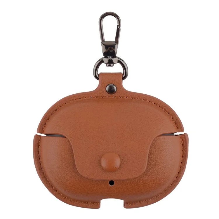 For Beats Studio Buds Charging Case Cover PU+PC Bluetooth-compatible Headset Protective Case - Brown