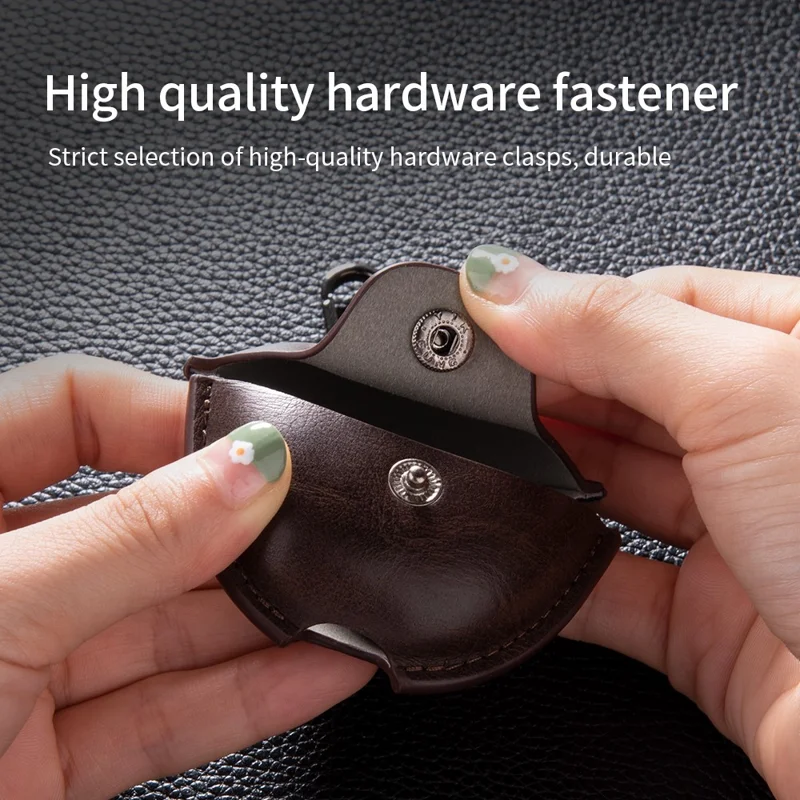 For Huawei FreeBuds 5 Protective Case PU+PC Bluetooth-compatible Earphones Charging Case Cover - Brown