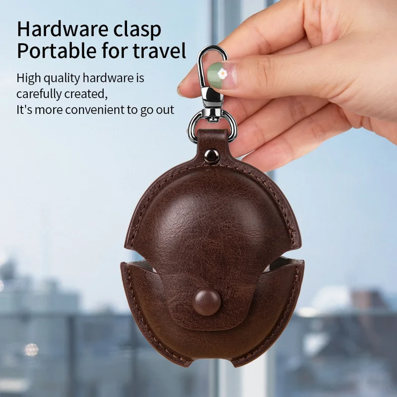 For Huawei FreeBuds 5 Protective Case PU+PC Bluetooth-compatible Earphones Charging Case Cover - Brown