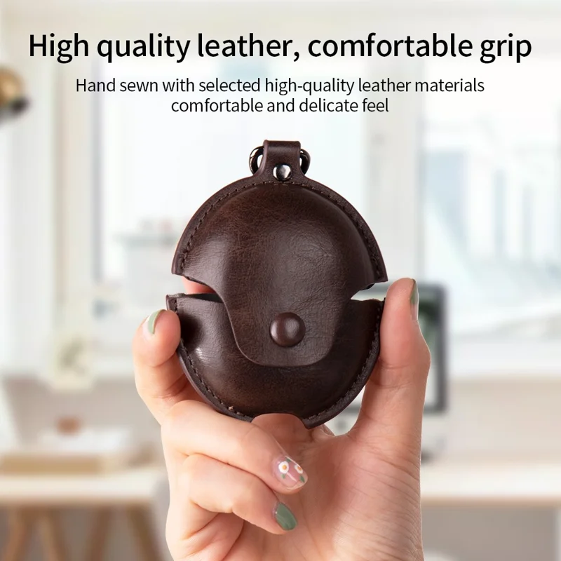 For Huawei FreeBuds 5 Protective Case PU+PC Bluetooth-compatible Earphones Charging Case Cover - Brown