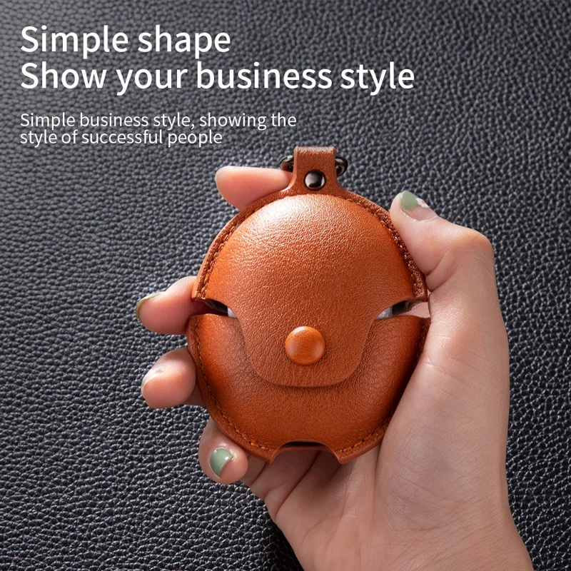 For Huawei FreeBuds 5 Protective Case PU+PC Bluetooth-compatible Earphones Charging Case Cover - Brown