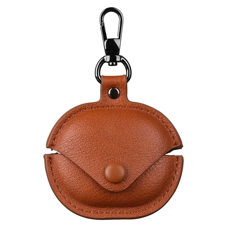 For Xiaomi Redmi Buds 4 Lite Earphone Case PU Leather+PC Bluetooth-compatible Earbud Protective Cover - Brown