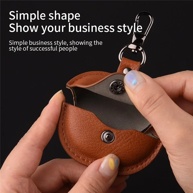 For Xiaomi Redmi Buds 4 Lite Earphone Case PU Leather+PC Bluetooth-compatible Earbud Protective Cover - Brown