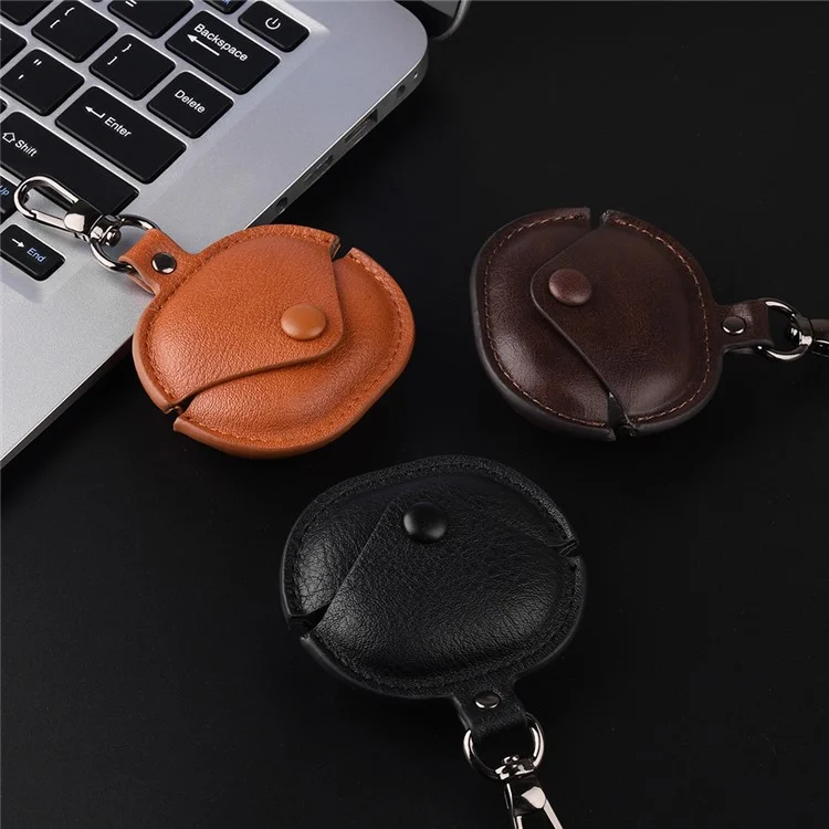 For Xiaomi Redmi Buds 4 Lite Earphone Case PU Leather+PC Bluetooth-compatible Earbud Protective Cover - Brown