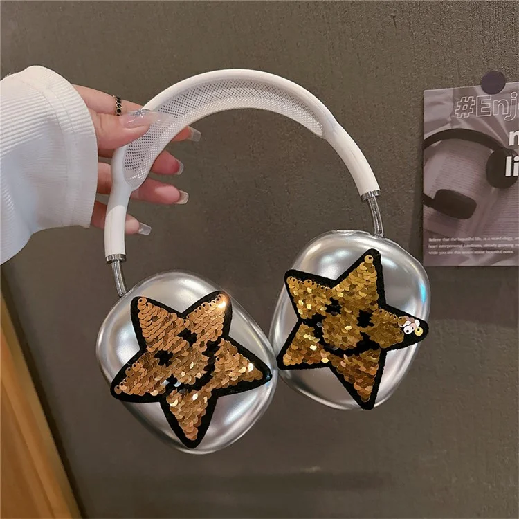 1 Paar Schutzhülle für AirPods Max Headset TPU-Hülle Sternelektroplattiert - Gold