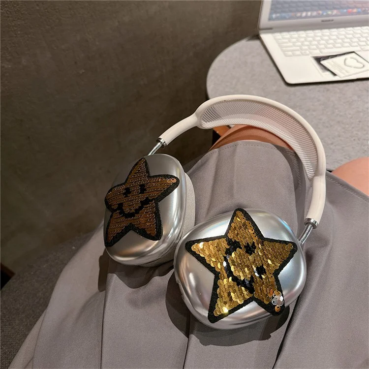 1 Paar Schutzhülle für AirPods Max Headset TPU-Hülle Sternelektroplattiert - Gold
