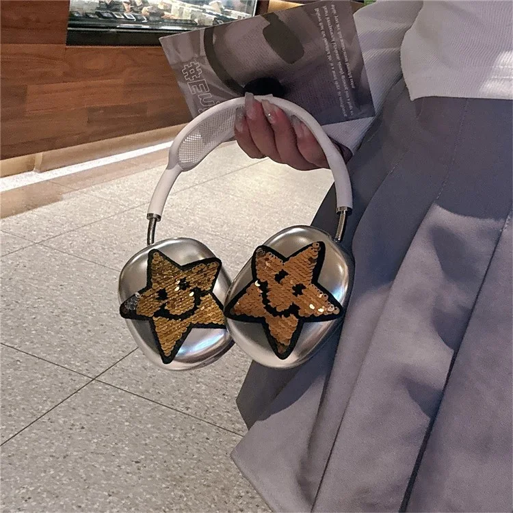 1 Paar Schutzhülle für AirPods Max Headset TPU-Hülle Sternelektroplattiert - Gold