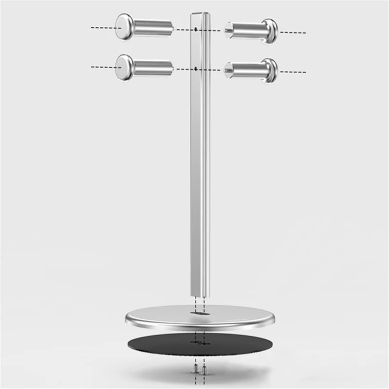 JIUSHARK JSR-3 Headphone Desktop Stand Simple Aluminum Alloy Dual Gaming Headset Holder Rack - Black