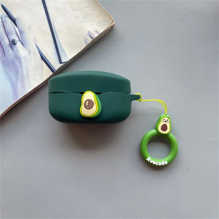 Para Beats Solo Buds Fones de Ouvido Bluetooth Sem Fio Cartoon Fruit Silicone Case com Alça de Laço - Estilo A