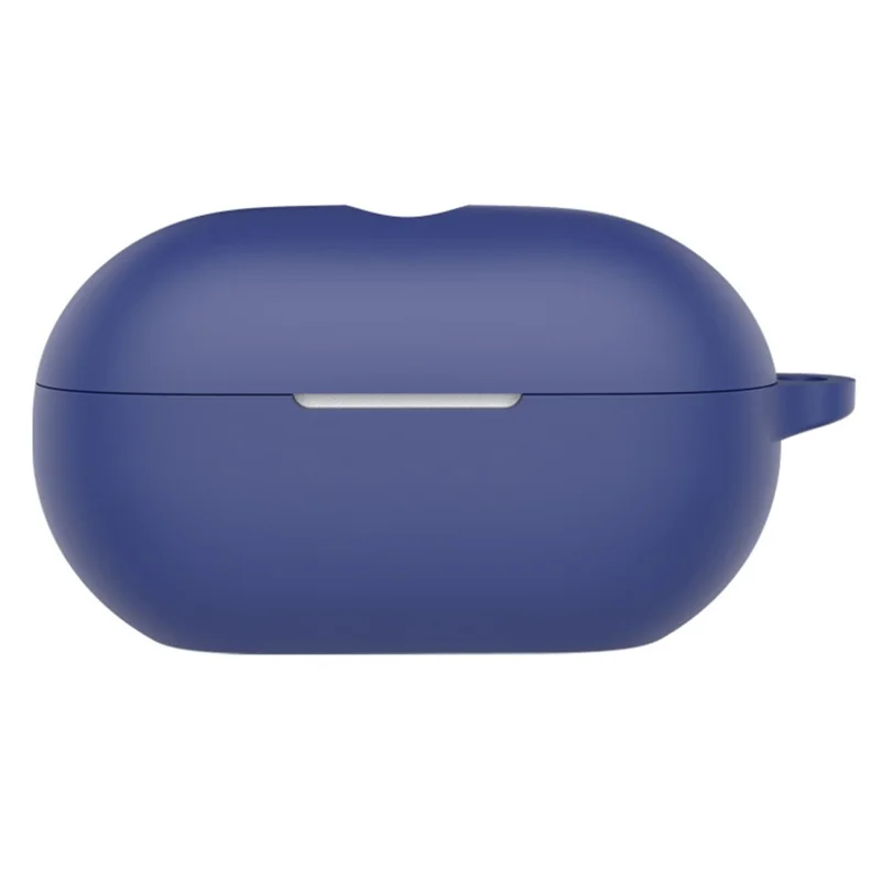 For Beats Solo Buds Silicone Case Anti-scratch Bluetooth-compatible Headphone Cover with Hanging Buckle - Dark Blue