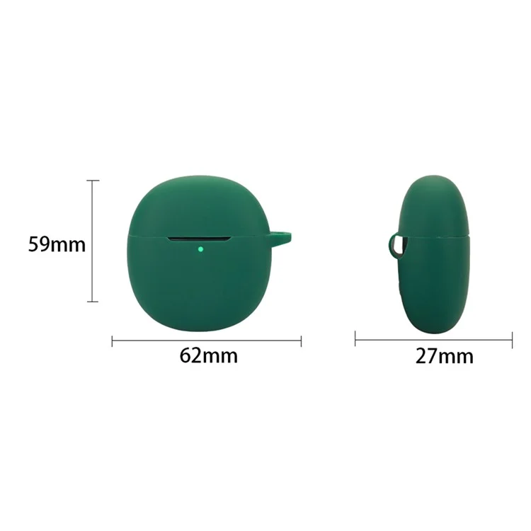 Pour le boîtier des écouteurs vivo TWS A1 Pro Étui en silicone avec boucle - Vert noirâtre