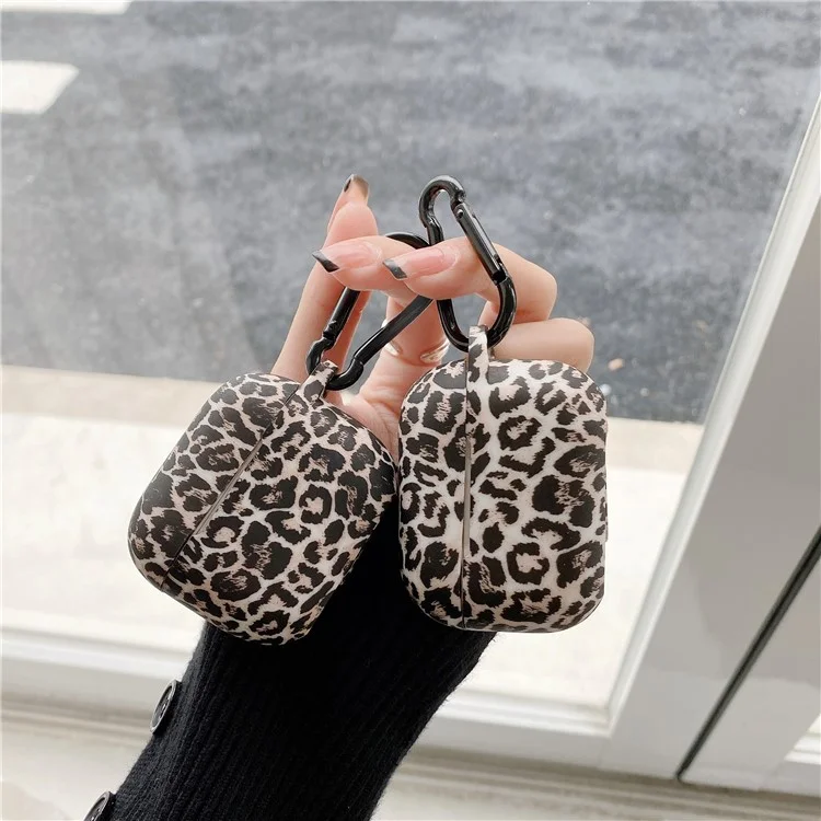 Per Apple AirPods Pro 2 Custodia per la ricarica della custodia Leopard Print Pattern TWS Earbuds Custodia in silicone con fibbia