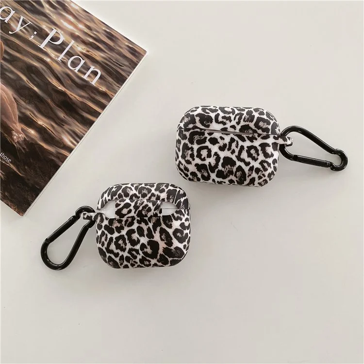 Per Apple AirPods Pro 2 Custodia per la ricarica della custodia Leopard Print Pattern TWS Earbuds Custodia in silicone con fibbia