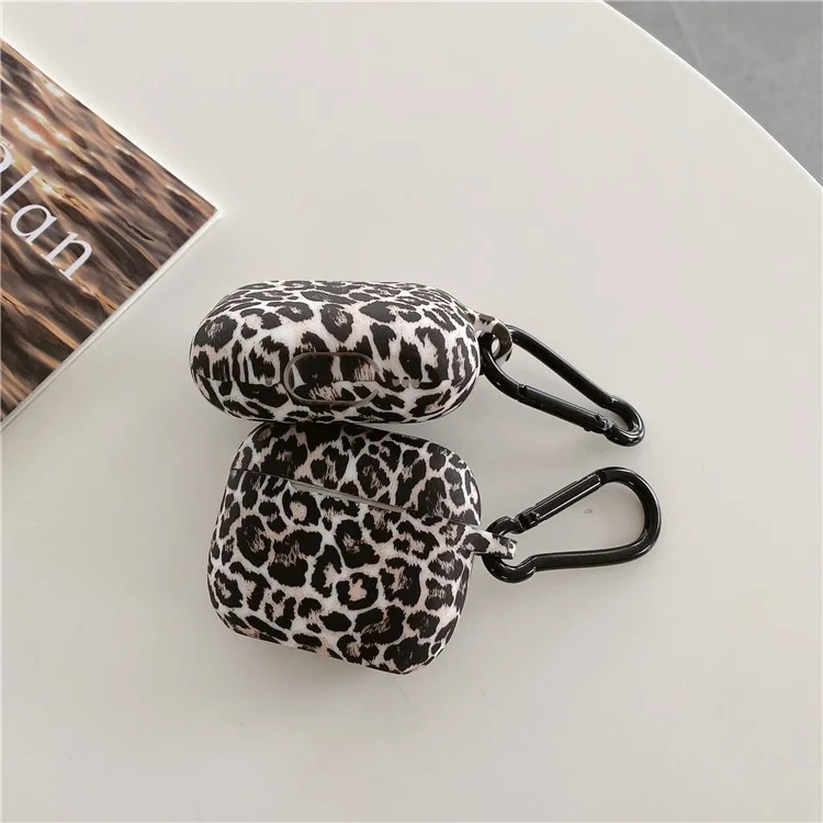 Per Apple AirPods Pro 2 Custodia per la ricarica della custodia Leopard Print Pattern TWS Earbuds Custodia in silicone con fibbia