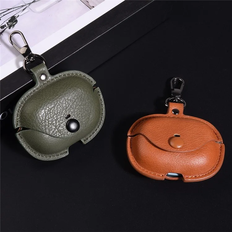 For Xiaomi Redmi Buds 5 Pro Charging Case Cover PU+PC Bluetooth-compatible Headset Protector - Brown