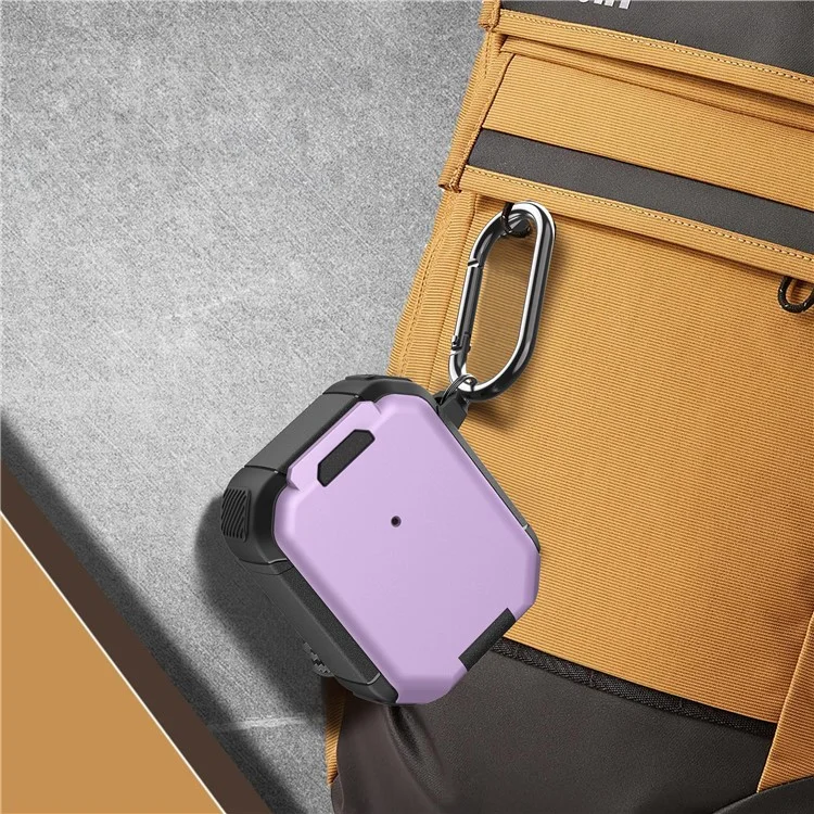 For Apple AirPods with Wireless Charging Case (2019) / AirPods with Charging Case (2019) / (2016) Case PC+TPU Cover - Purple