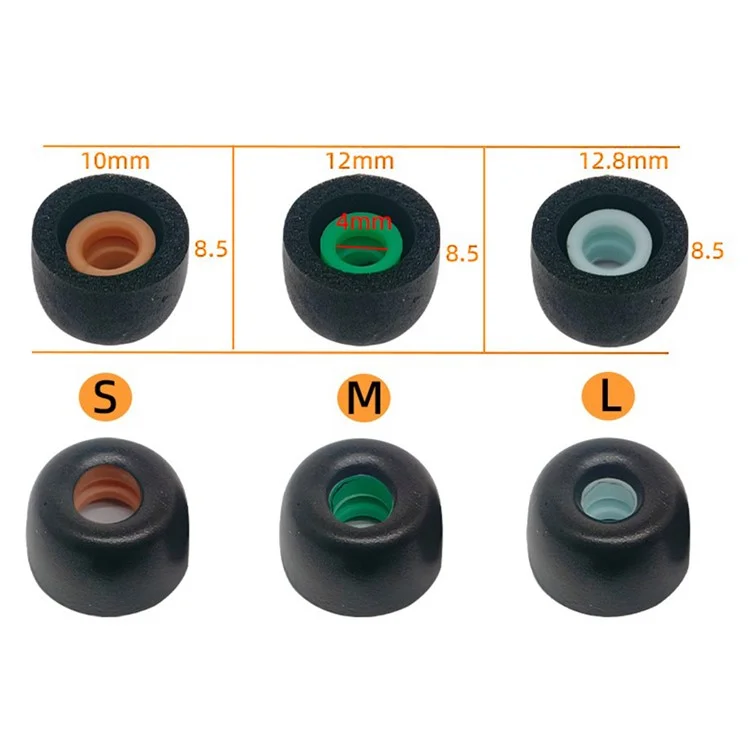 1 Paio di Memory Foam Eartips per Sony WF-1000XM4, Sostituzione Anti-Scivolo Ear Tips - Nero / Taglia: L