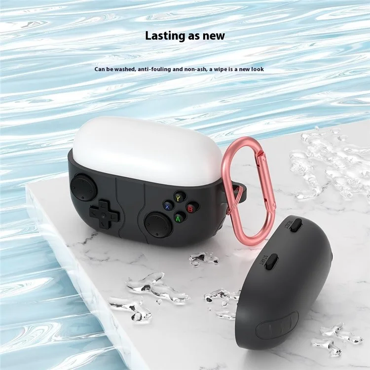 Para Sony Linkbuds S Retro Game Console Design Bluetooth Earphone Liquid Silicone Cover - Dark Grey